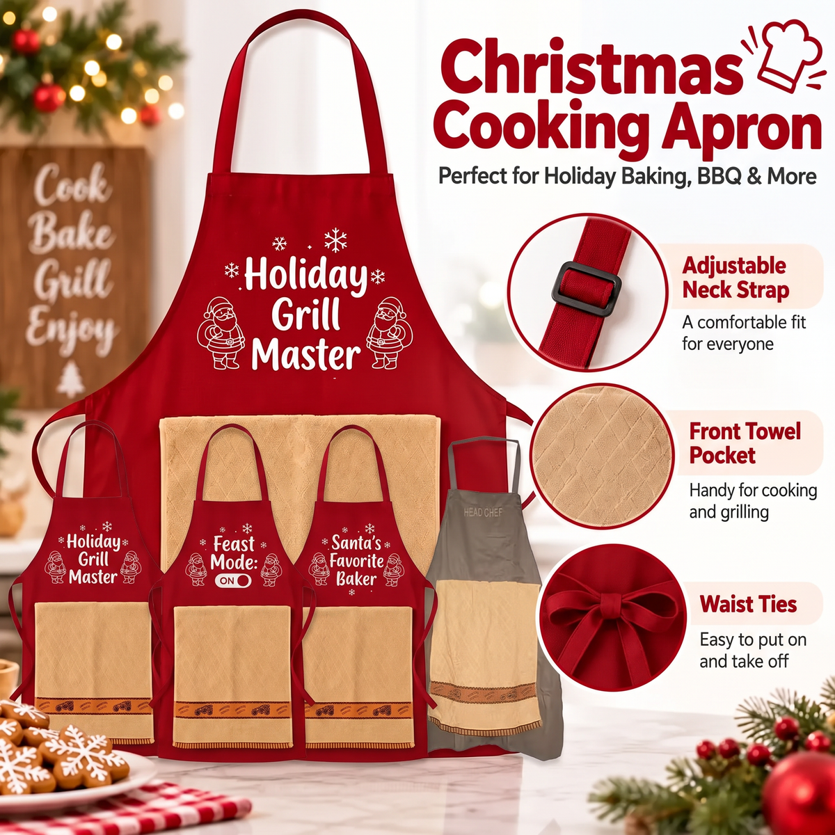 WillyApron™ Christmas Cooking Apron